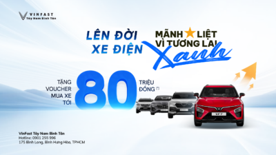 VINFAST TẶNG VOUCHER LÊN TỚI 80 TRIỆU ĐỒNG ĐỂ KHÁCH HÀNG CŨ CHUYỂN ĐỔI SANG XE ĐIỆN
